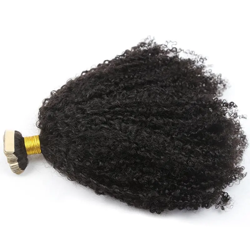 TAPE IN HAIR EXTENSION Tight Curly Human Hair - Image 3