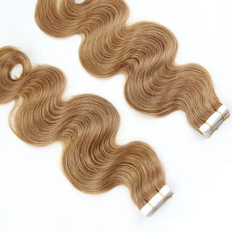 TAPE IN HAIR EXTENSION Body Wave Human Hair  #30 Color - Image 5