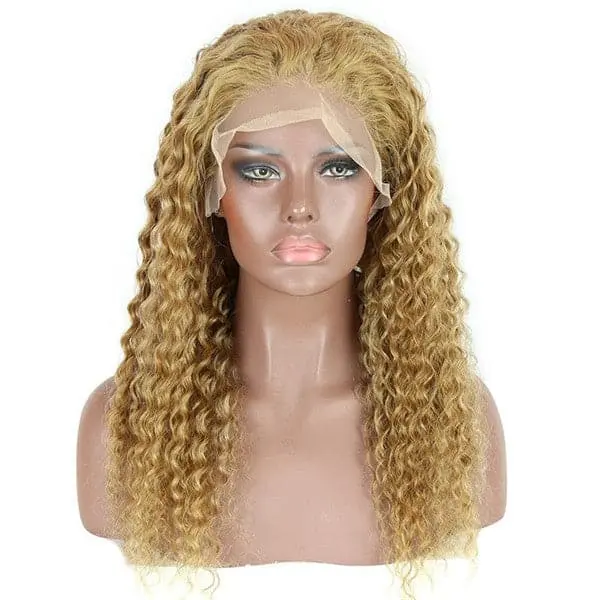 Transparent Lace #27 Honey Blonde Deep Wave 13x6 Lace Front Wig BBG-C9 - Image 2