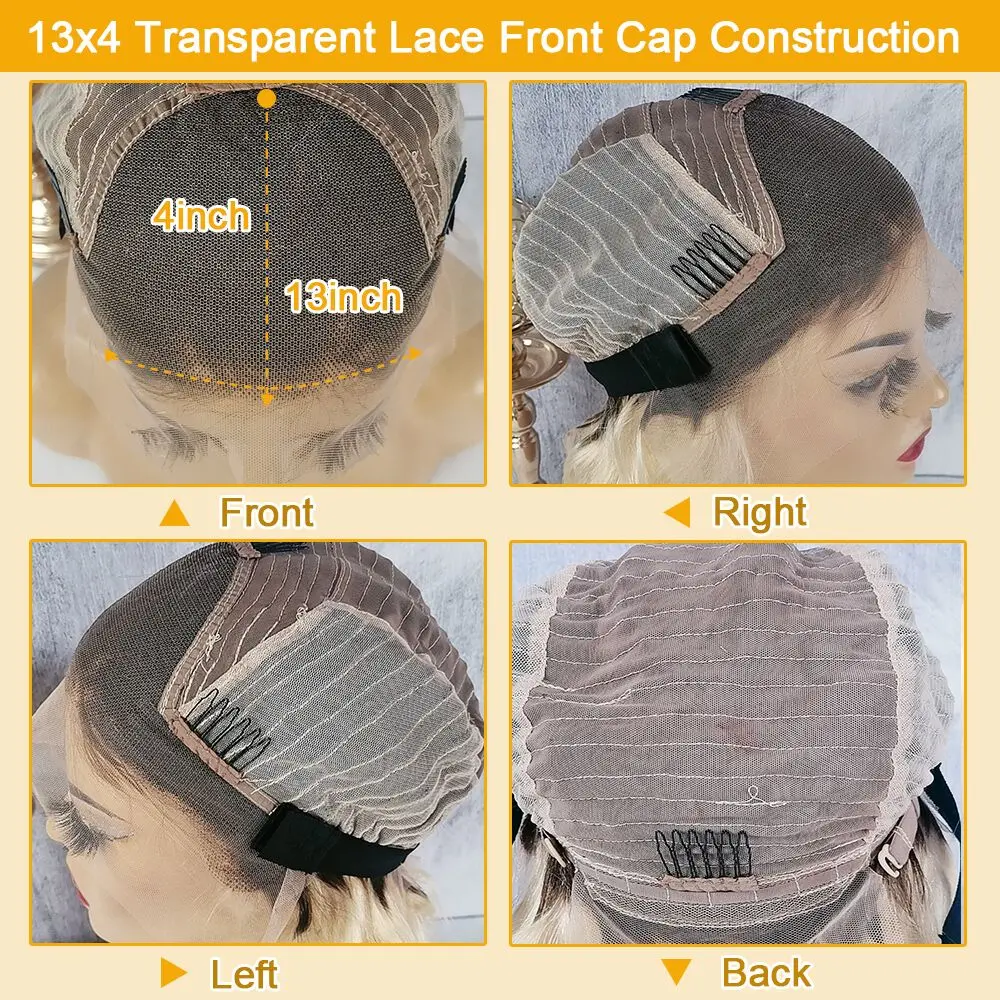 Transparent Lace #33 Reddish Brown Color Body Wave 13x4 Lace Front Wig BBG03 - Image 4