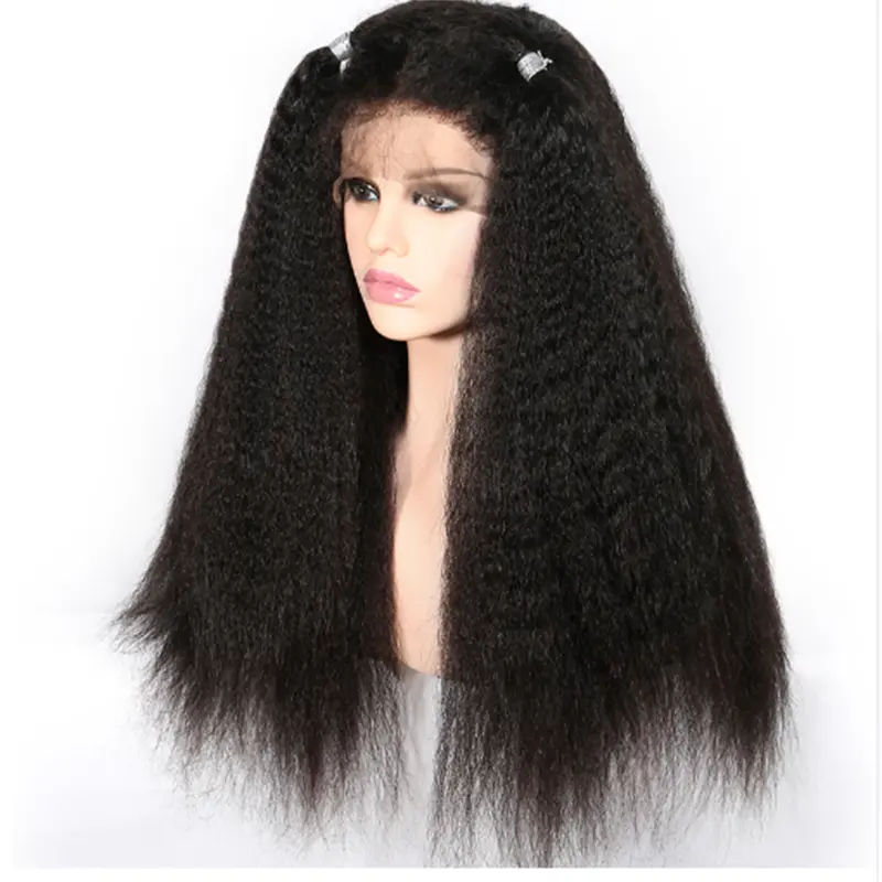 Transparent Lace Kinky Straight 13x4 Lace Front Wig BBE-1 - Image 4