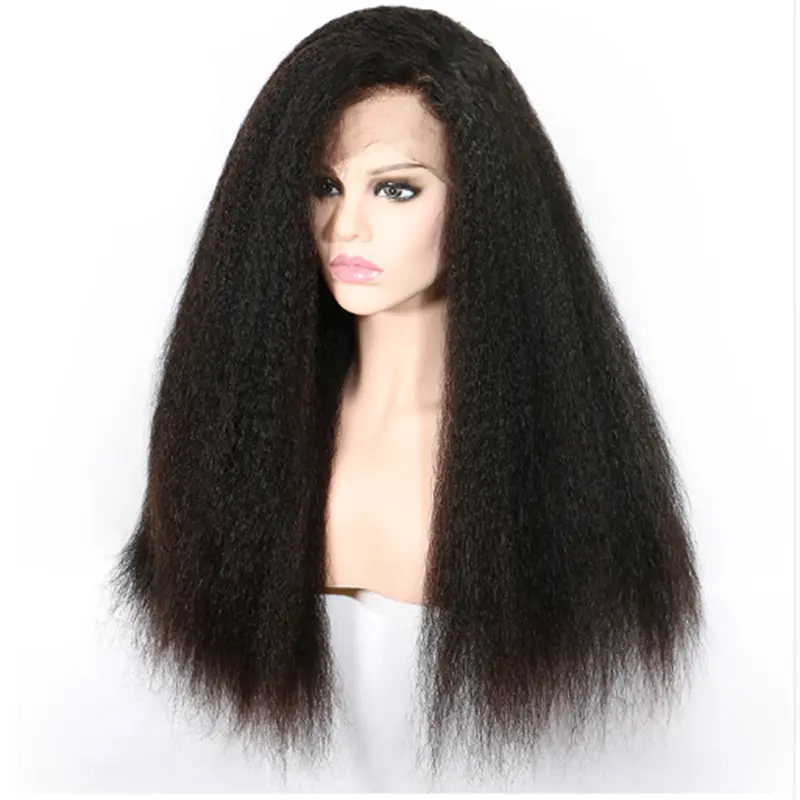 Transparent Lace Kinky Straight 13x4 Lace Front Wig BBE-1 - Image 5