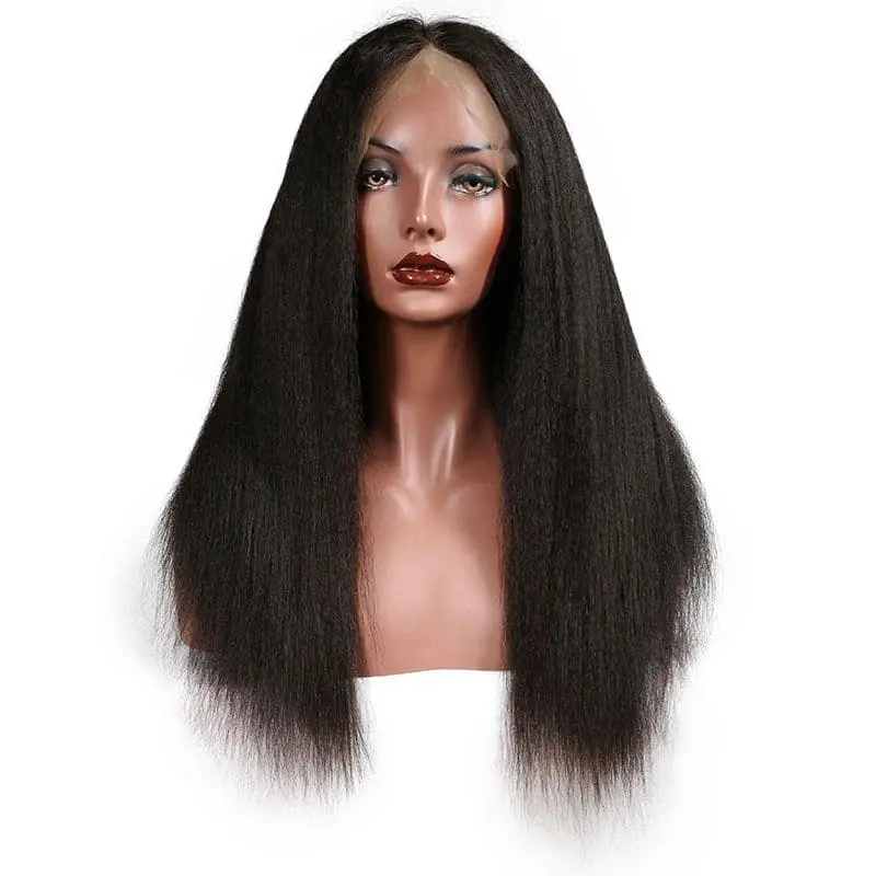 Transparent Lace Kinky Straight 13x4 Lace Front Wig BBE-1 - Image 6