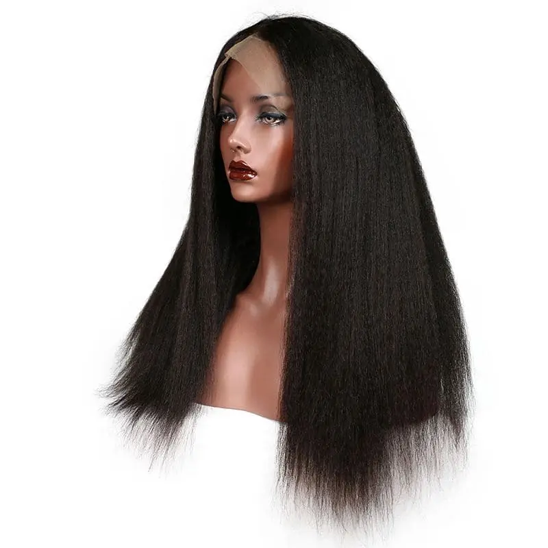 Transparent Lace Kinky Straight 13x4 Lace Front Wig BBE-1 - Image 8