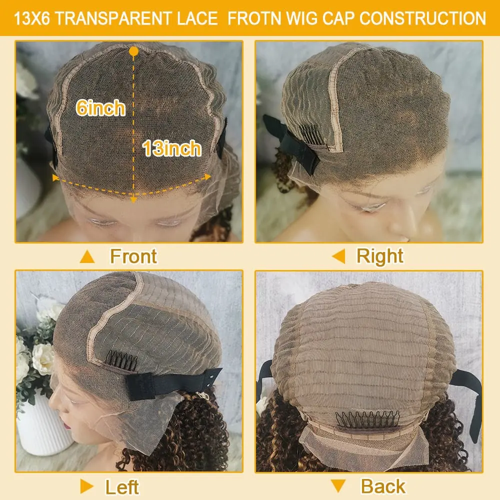HD Clear Lace Water Wave 13x6 Lace Front Wig TBCF-1 - Image 7