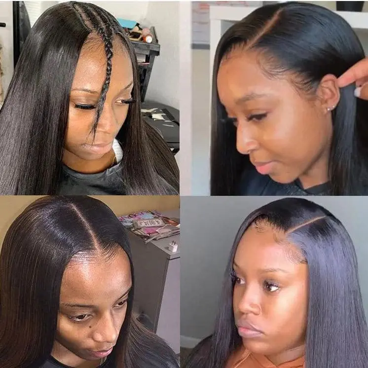 U Part Wig Silky Straight Human Hair UST-1 - Image 3