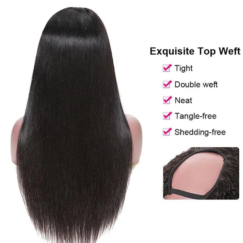 U Part Wig Silky Straight Human Hair UST-1 - Image 4