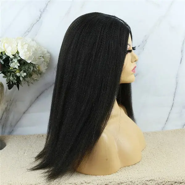 U Part Wig Yaki Straight Human Hair UYS-1 - Image 7