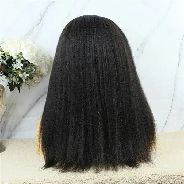 U Part Wig Yaki Straight Human Hair UYS-1 - Image 8