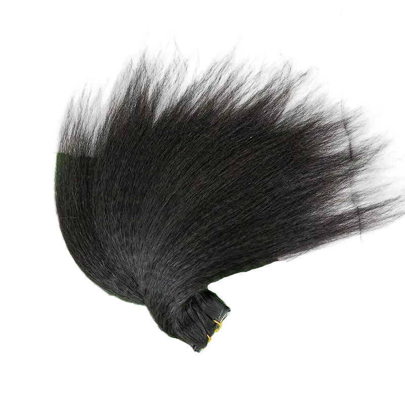 Ultra Thin Genius Weft Kinky Straight Human Hair Weaving - Image 5