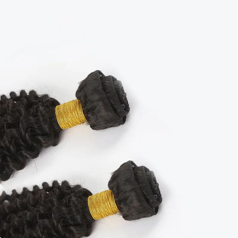 Microlink Beads Weft Jerry Curly Human Hair Extensions - Image 4