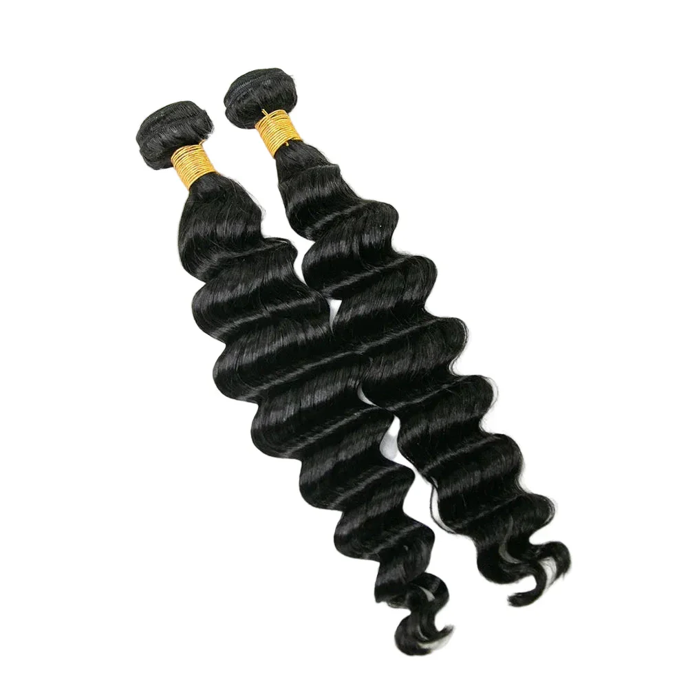 Weft Bundles Loose Deep Wave Human Hair Weaving - Image 3