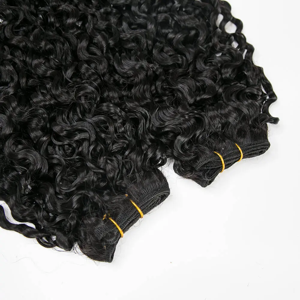 Cambodia Virgin Hair Weft Bundles Water Burmese Curly Human Hair Weaving - Image 10