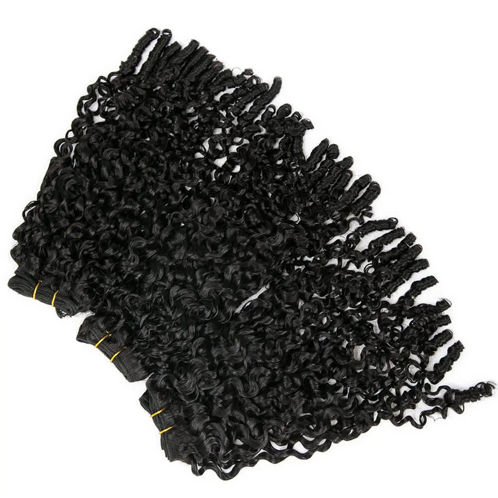 Cambodia Virgin Hair Weft Bundles Water Burmese Curly Human Hair Weaving - Image 11