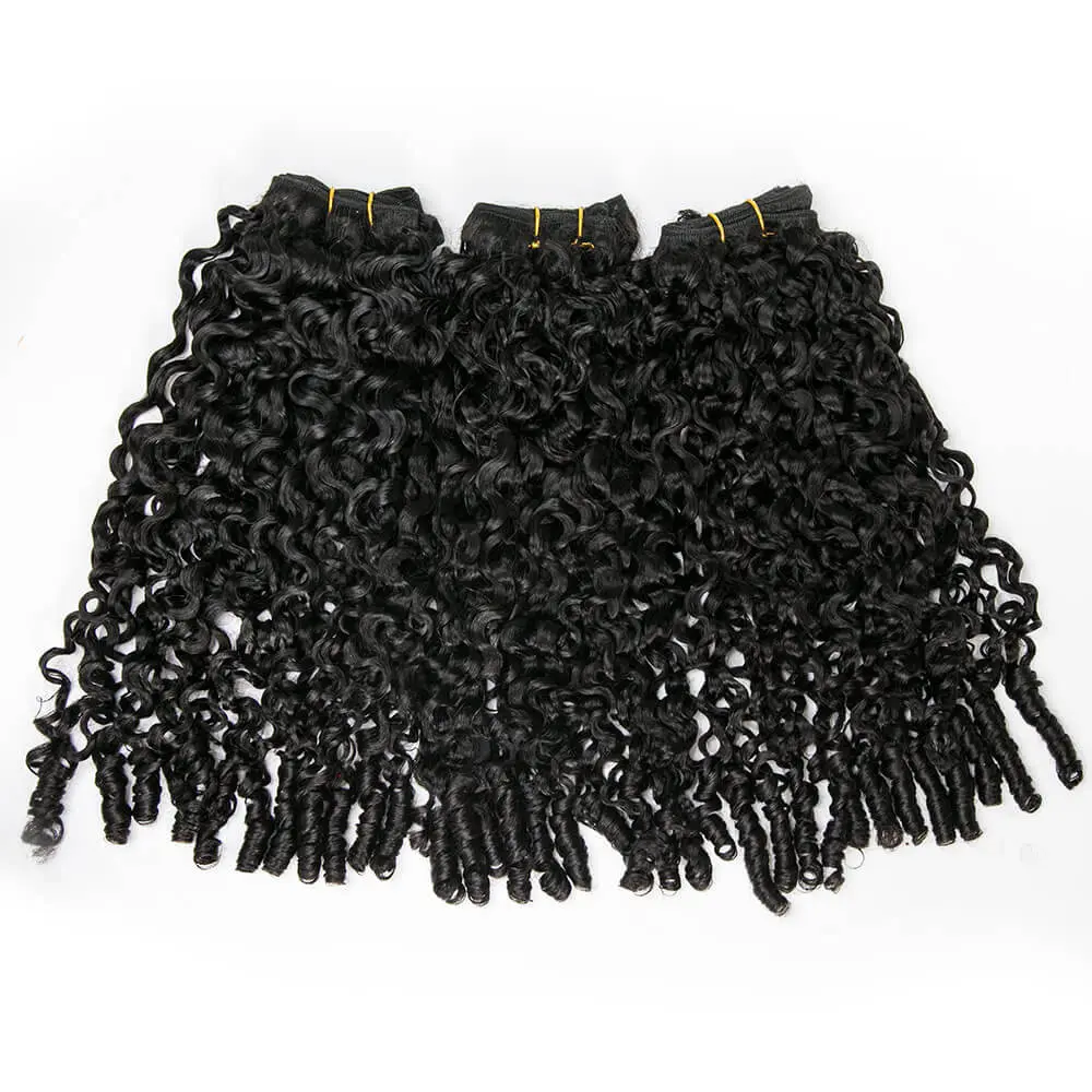 Cambodia Virgin Hair Weft Bundles Water Burmese Curly Human Hair Weaving - Image 13