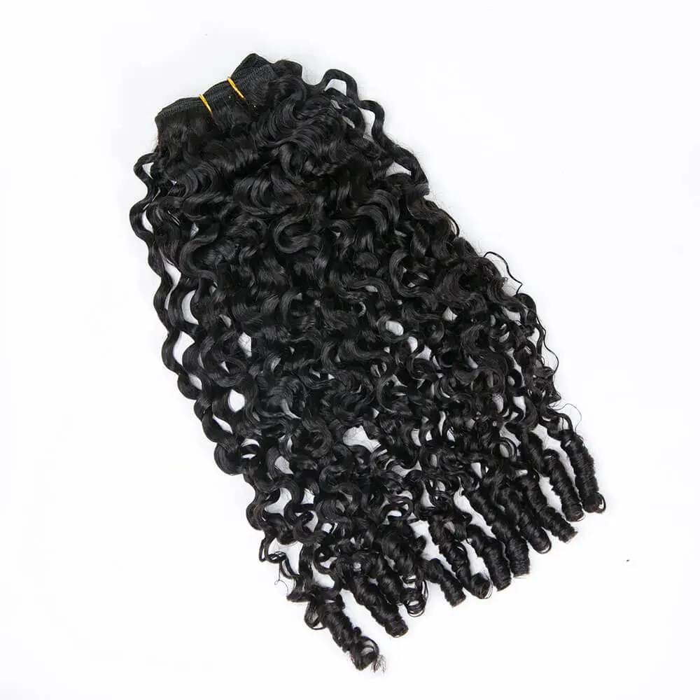 Cambodia Virgin Hair Weft Bundles Water Burmese Curly Human Hair Weaving - Image 6