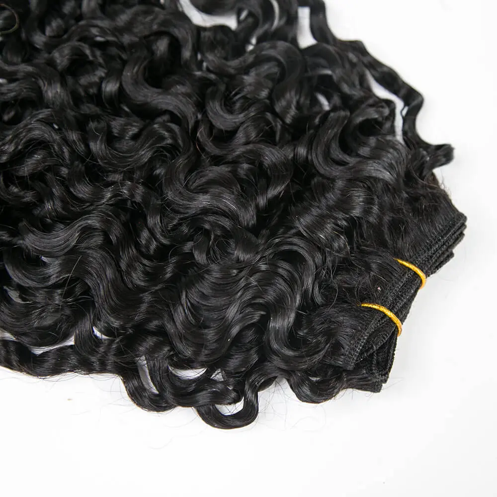 Cambodia Virgin Hair Weft Bundles Water Burmese Curly Human Hair Weaving - Image 7