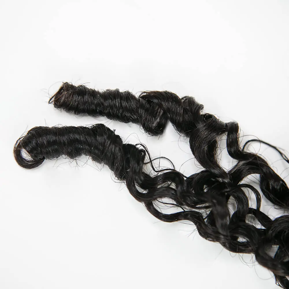 Cambodia Virgin Hair Weft Bundles Water Burmese Curly Human Hair Weaving - Image 9