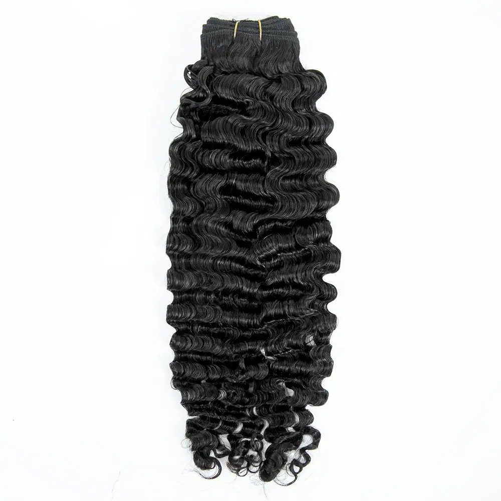 Cambodia Virgin Hair Weft Bundles Water Deep Wave Human Hair Weaving