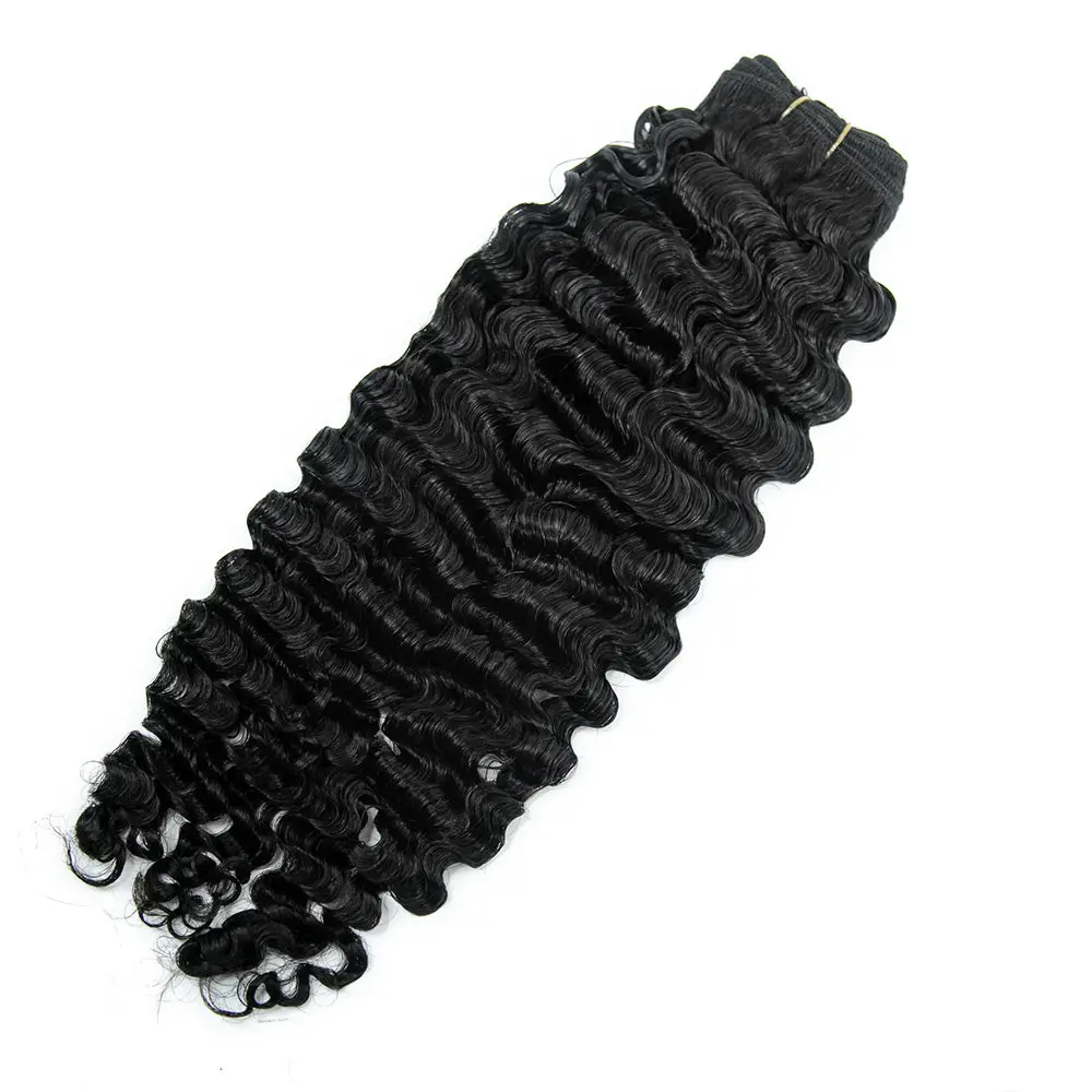Cambodia Virgin Hair Weft Bundles Water Deep Wave Human Hair Weaving - Image 2