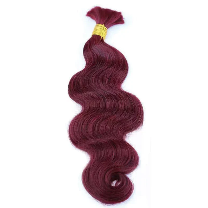 Wholesale-Colored Body Wave Bulk Human Braiding Hair - Image 2