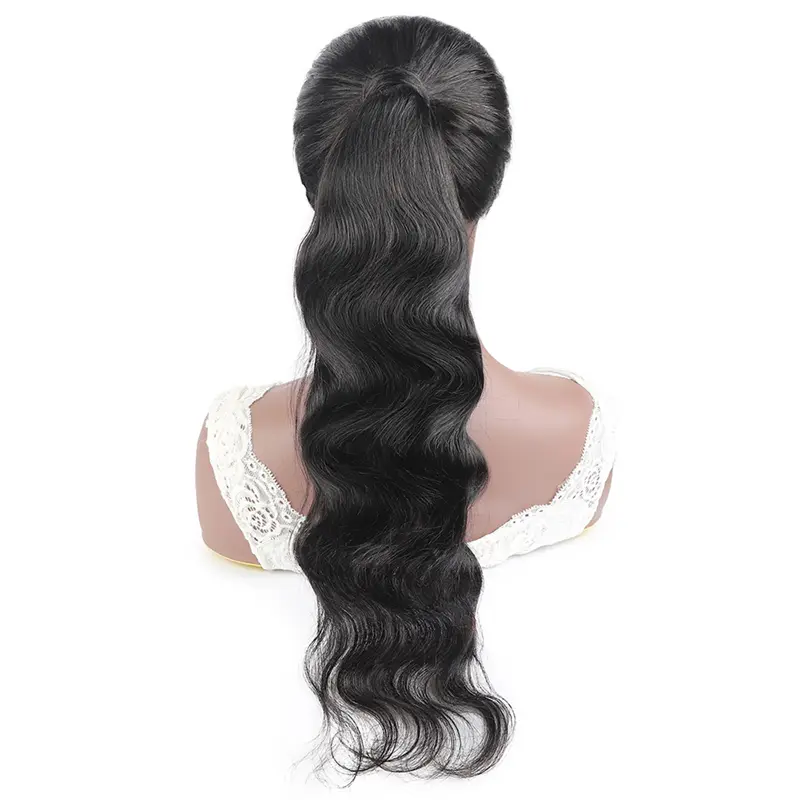Wrap Around Ponytail Body Wave Brazilian Human Hair - Image 3
